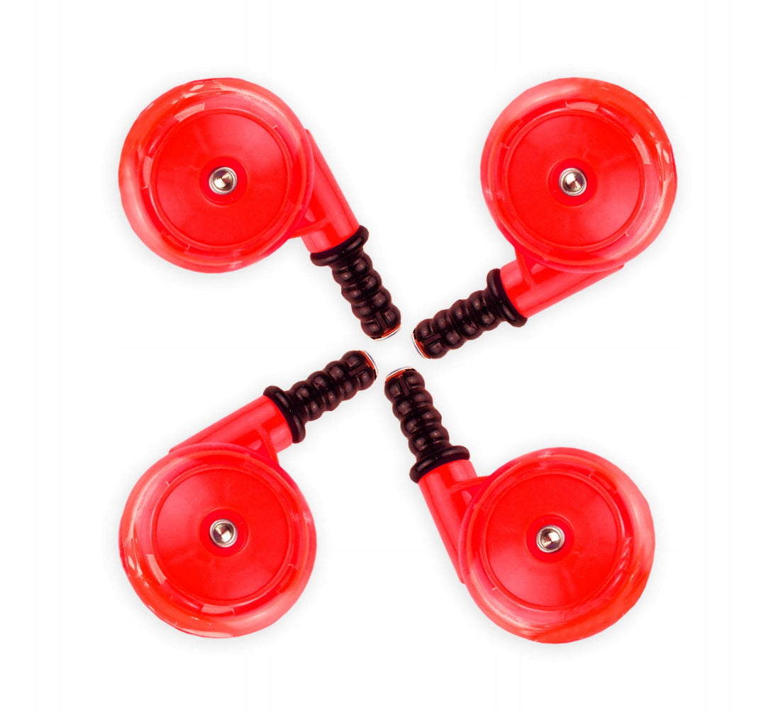 Silikonräder Lauflernhilfe Baby Walker Laufrad – Ersatzteil, 4 Stück/Set, Rad-Set, weich (Rot), Rot