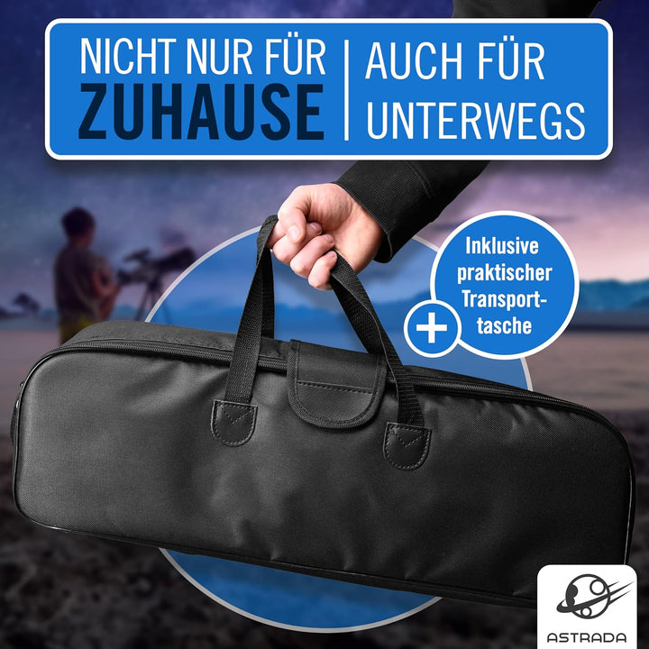 ASTRADA® Teleskop [70/400] mit Stativ & Handyhalterung - astronomisches Fernrohr Teleskop für Kinder