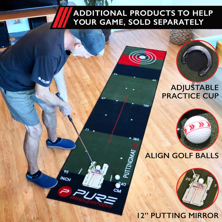 Pure2Improve Unisex Golf Putting Matte, Grün 3, 3