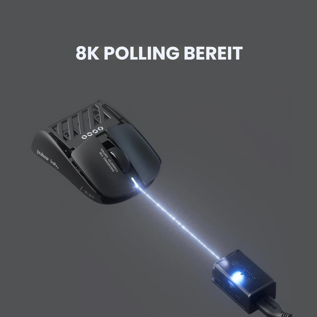 Pulsar Gaming Gears LAB X2F Kabellose Fingerspitzen-Gaming-Maus, Ultraleicht, 38 g, HUANO Blue Pink
