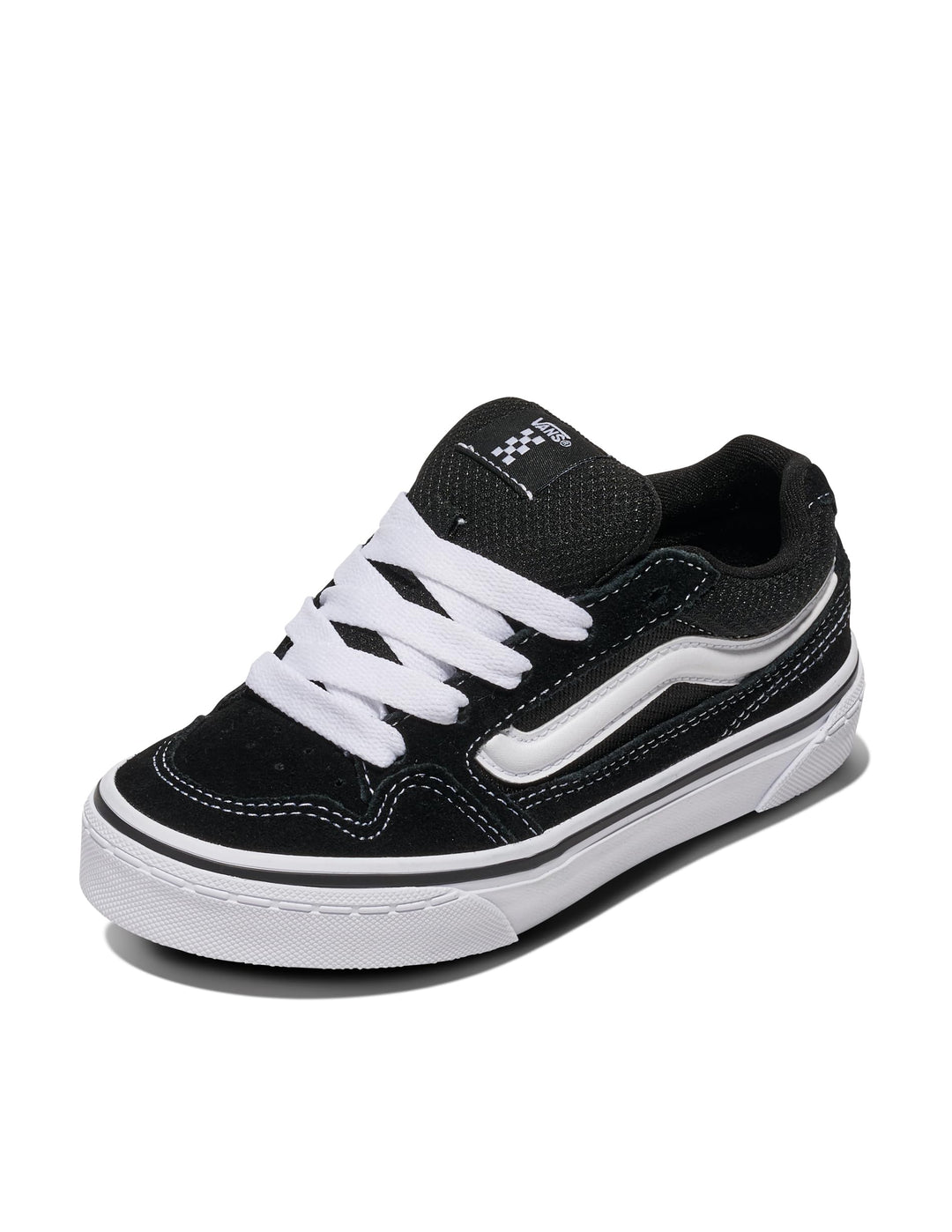Vans Unisex Kinder Caldrone Sneaker 36.5 EU Suede Mesh Black White, 36.5 EU Suede Mesh Black White