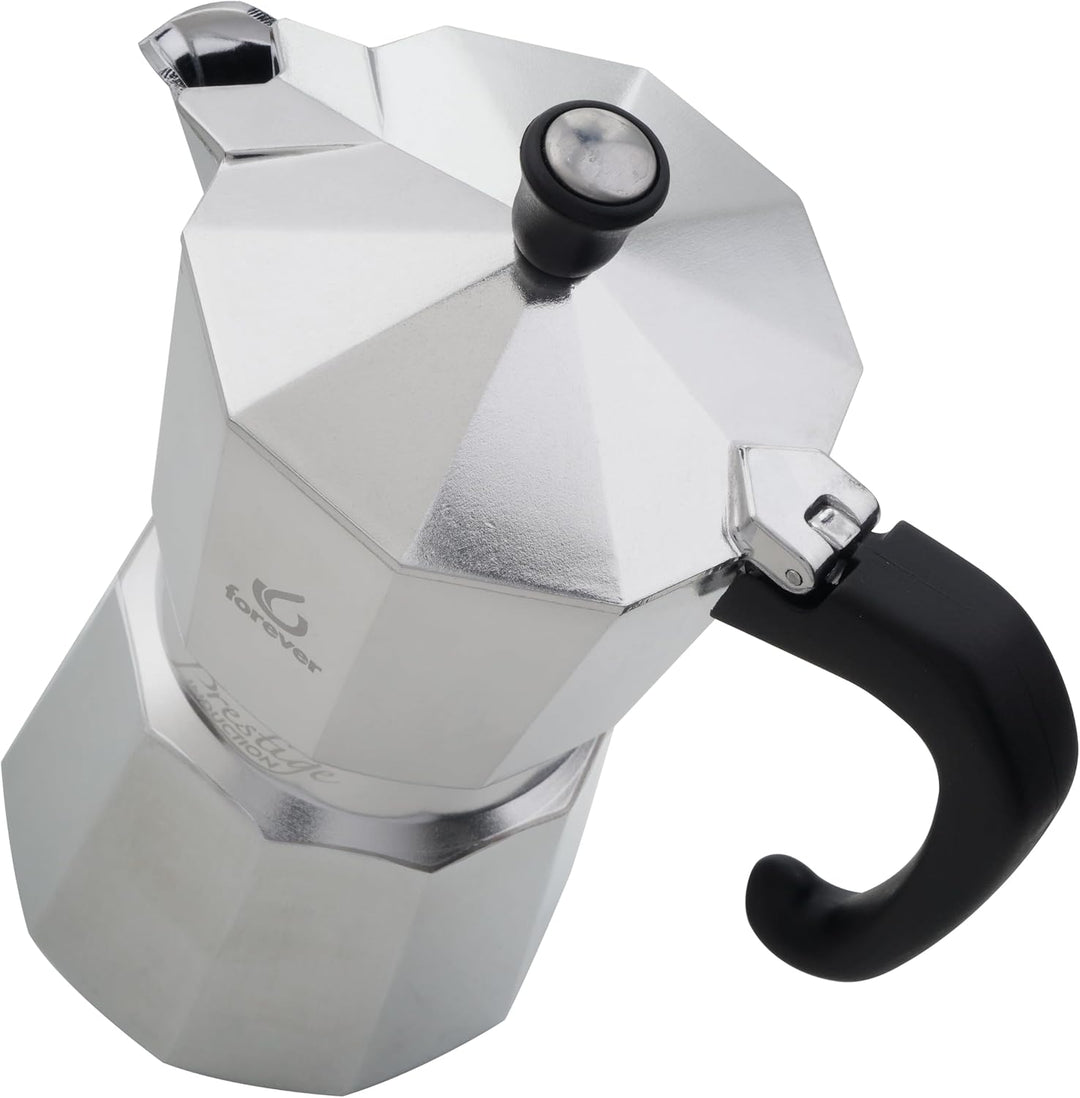 KAUFGUT FRV290610 Espressokocher Moka, Tz.6 Prestige Induktion, Mehrfarbig