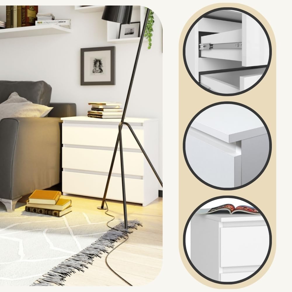 AKORD Kommode Set Schubladen Komodenschrank Sideboard| für das Wohnzimmer Schlafzimmer Wohnzimmersch