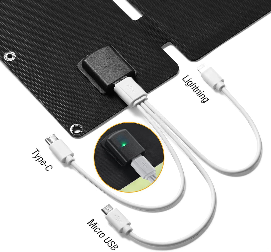 Raddy SP4 4W tragbares Solarpanel, 5V 0.8A faltbares Solarladegerät Notfallkit für draussen, kompati