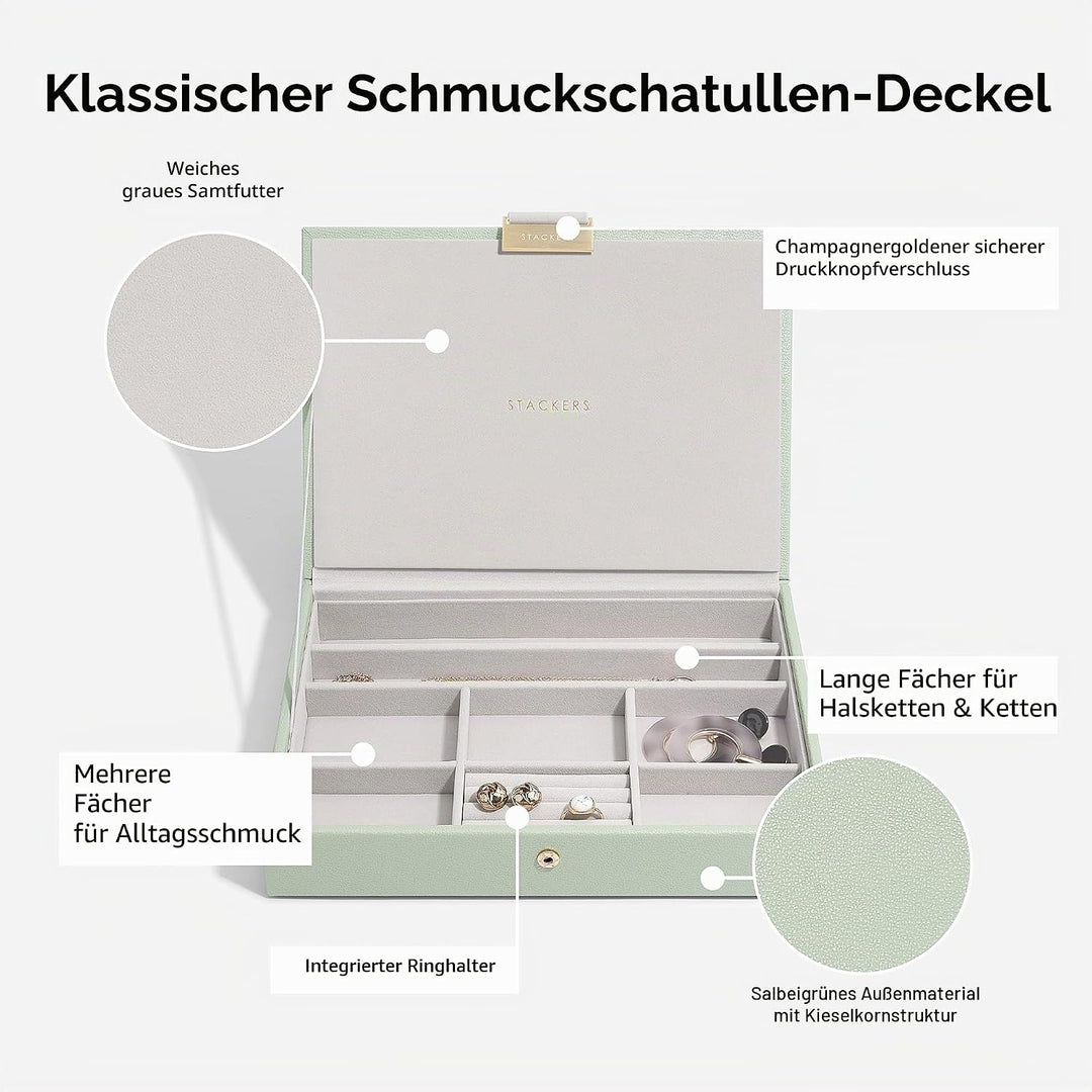 Stackers Grun Klassisch Schmuckschatulle - 2 Sage Green, Sage Green