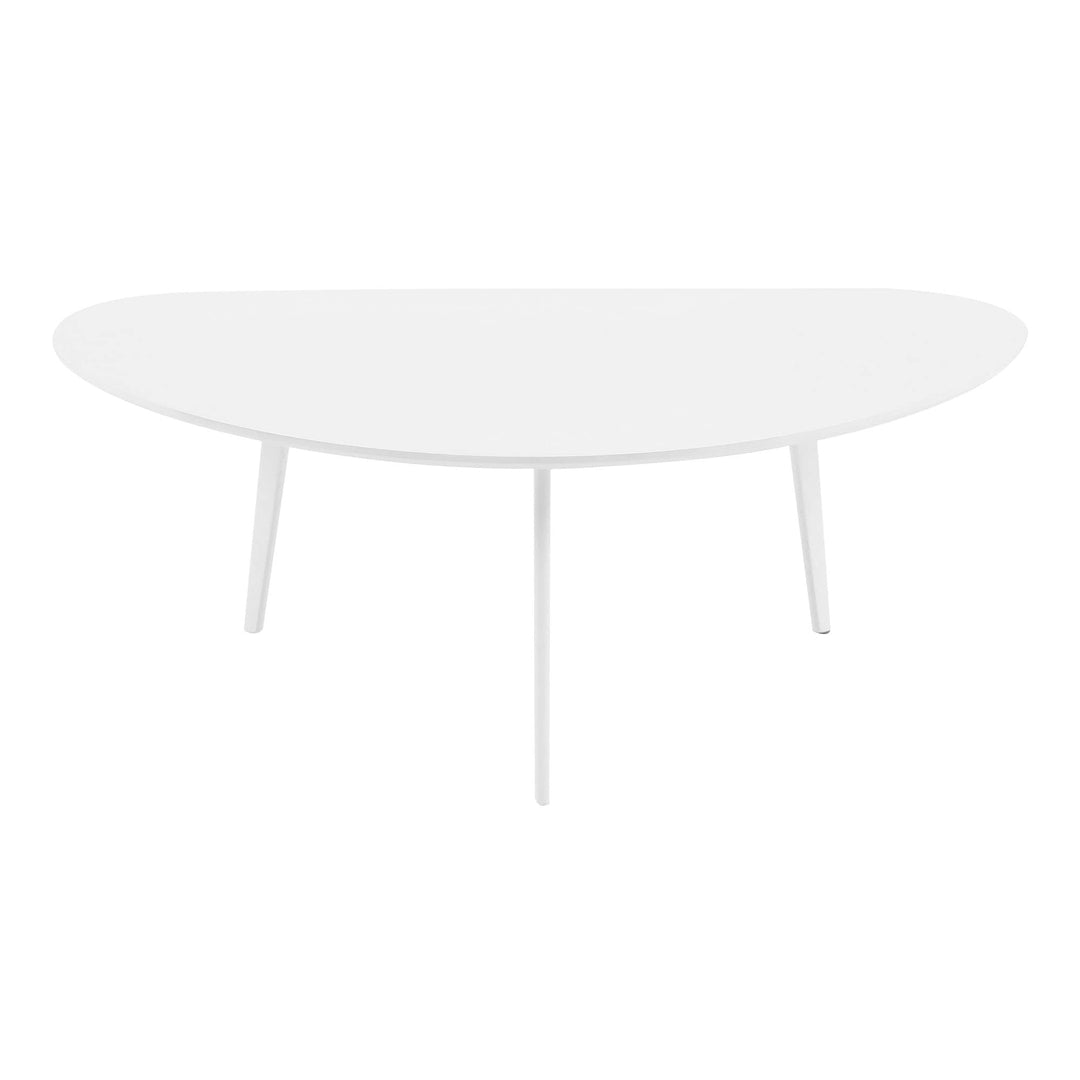 PHOENANCEE Couchtisch Oval, Kleiner Tisch Wohnzimmer, Tischbeine aus massivem Eichenholz, Mitteltisc