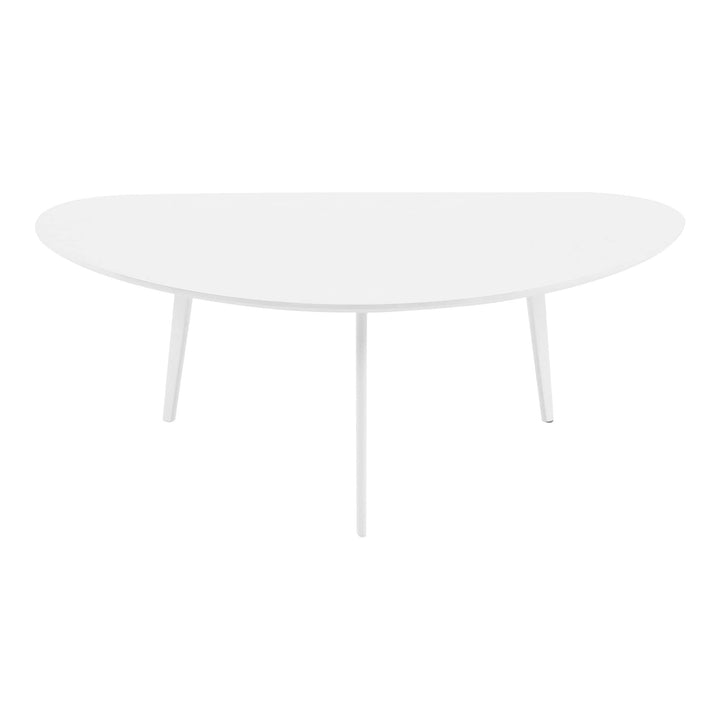 PHOENANCEE Couchtisch Oval, Kleiner Tisch Wohnzimmer, Tischbeine aus massivem Eichenholz, Mitteltisc