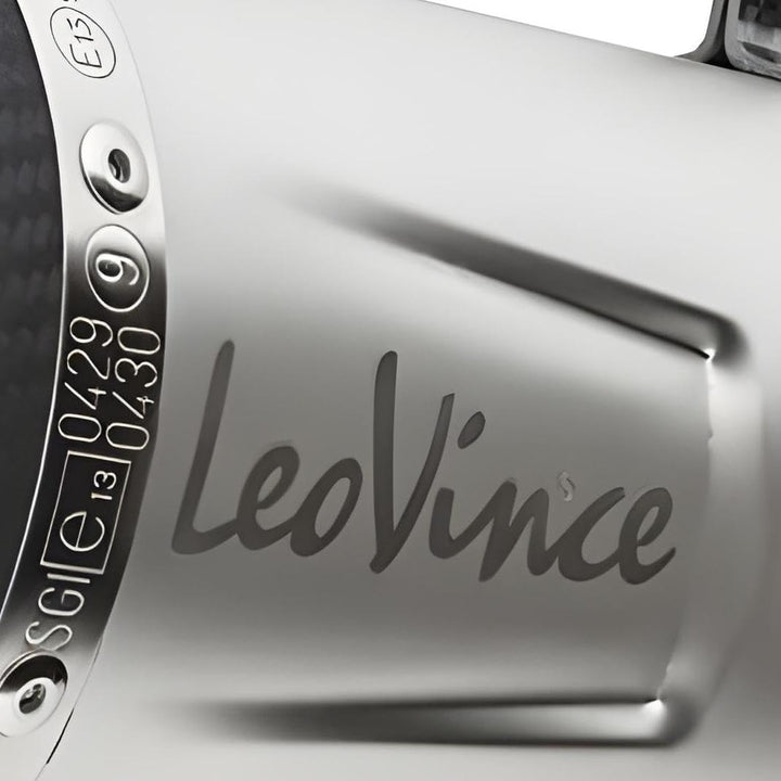 Endschalldämpfer/Auspuffanlage LeoVince SLIP-ON SBK LV ONE EVO, Edelstahl, Carbon Kappe, mit Zulassu