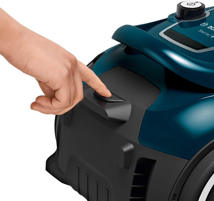 Bosch ProFamily Serie|6 7224972, Beutelloser Staubsauger, Blau Metallic, 600 W, 4 liters, 69 Dezibel