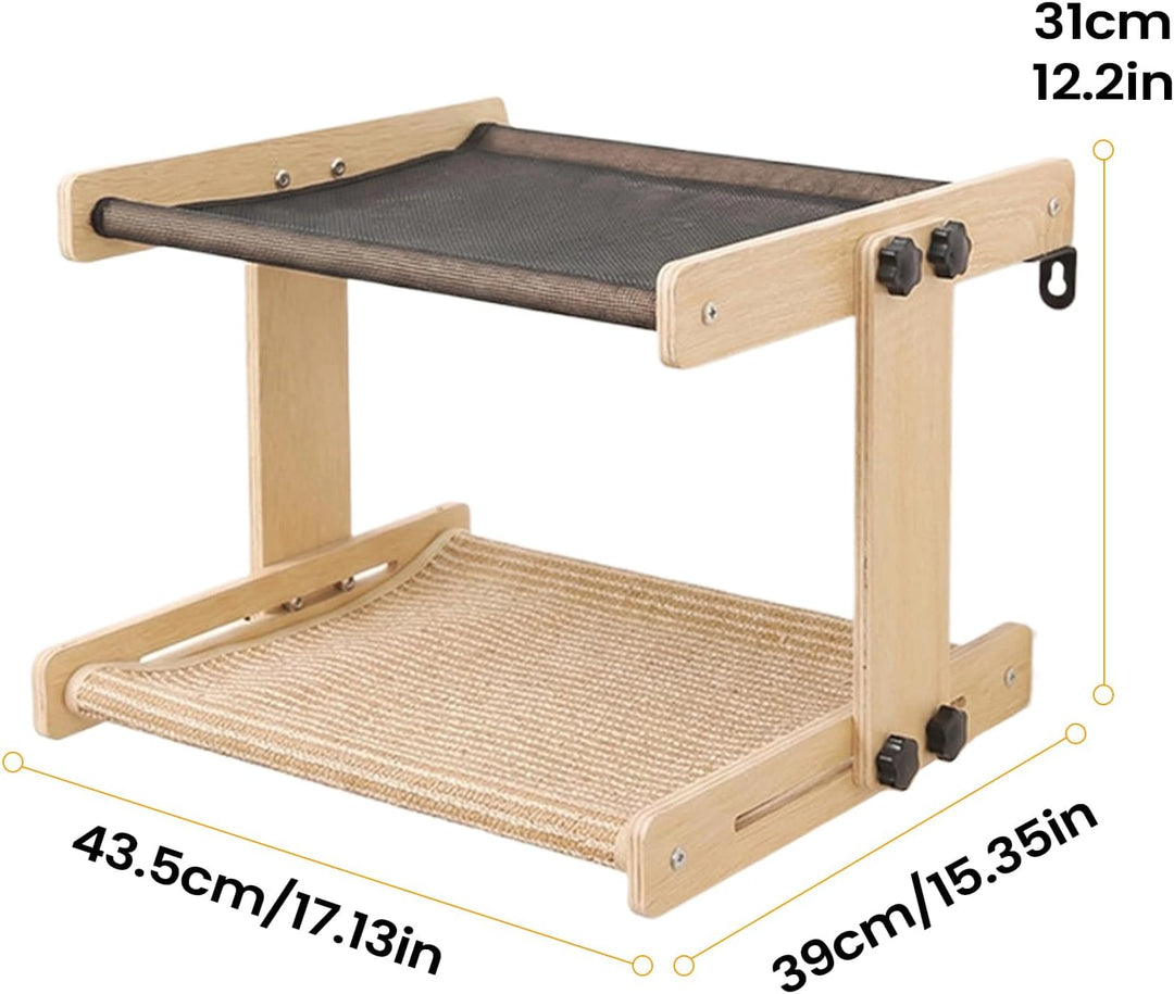 Katzen Hängeplatz Bettseitig | Schwebendes Hängesitz Indoor Möbel | Fensterbank-Bett mit Hängefunkti