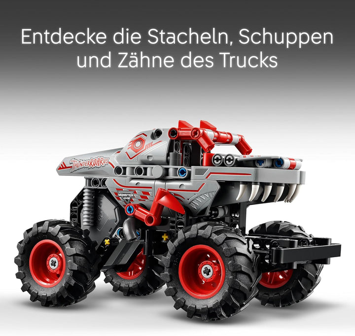 LEGO Technic Monster Jam ThunderROARus, Spielzeug-Monstertruck mit Rückziehfunktion, Bauspielzeug fü