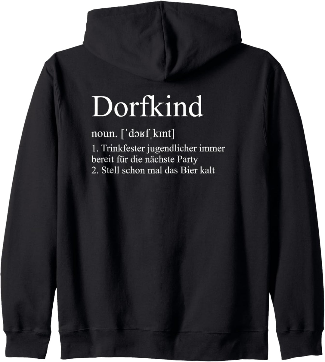 Dorfkind - Trinkfester Jugendlicher Spruch Rückenprint Kapuzenjacke