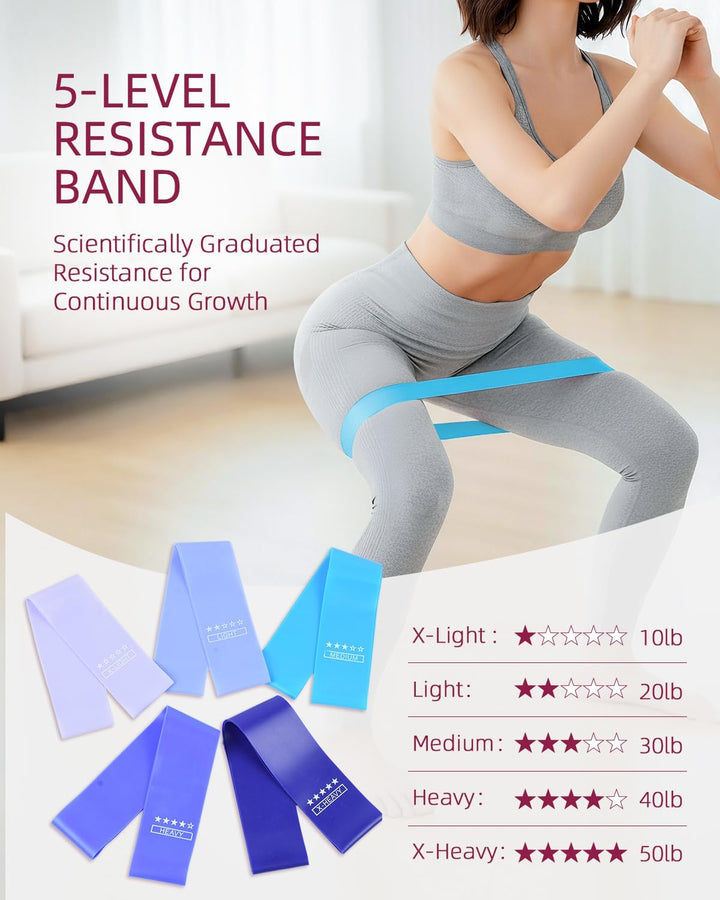 Abahub Pilates Ring Set, 35CM Magic Circle, 25CM Mini Ball,5er Set Fitnessbänder,Yoga Socken,Gleitsc