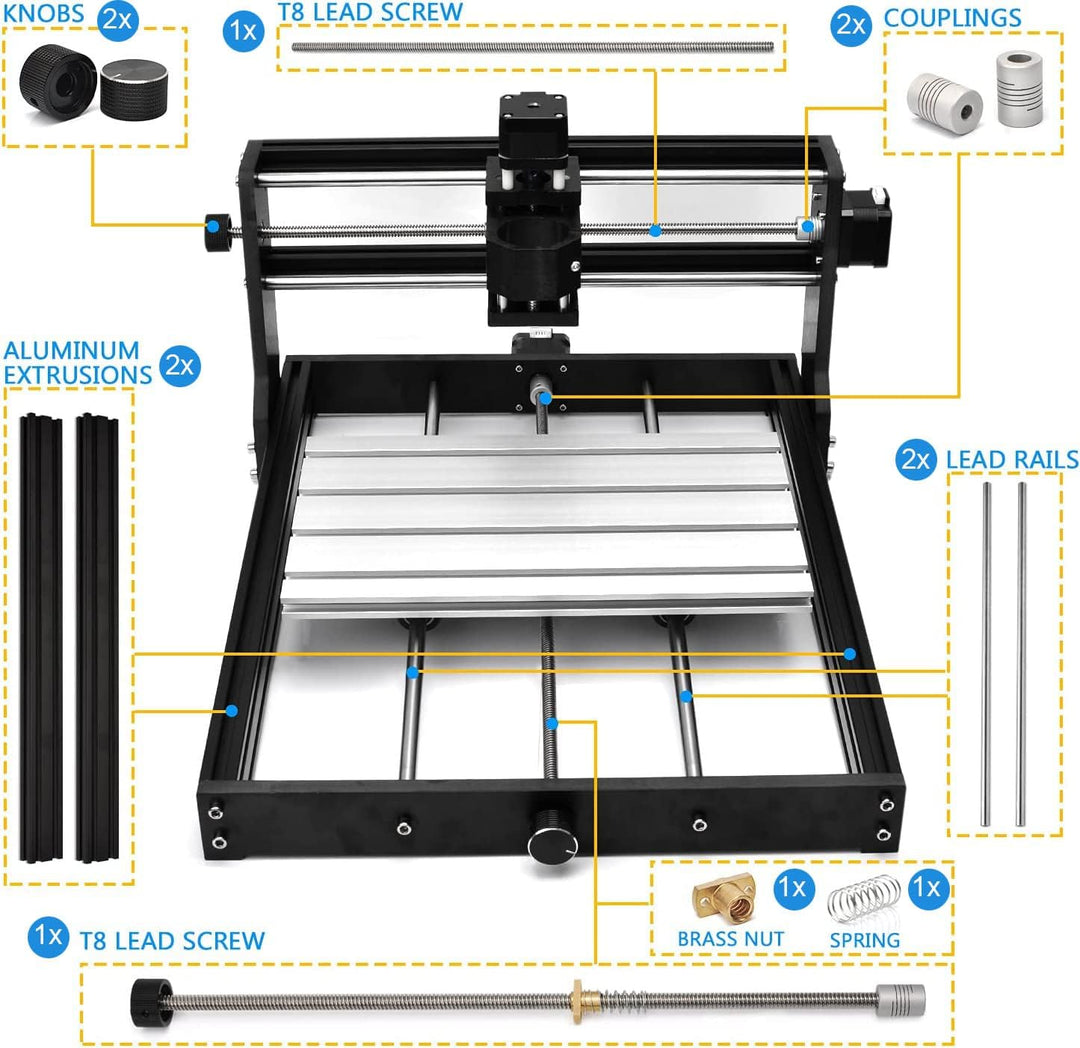 Daedalus 3018 CNC Upgrade Kit, für X-Achsen Upgrade & Y-Achsen-Verlängerungs 3018 Upgrade
