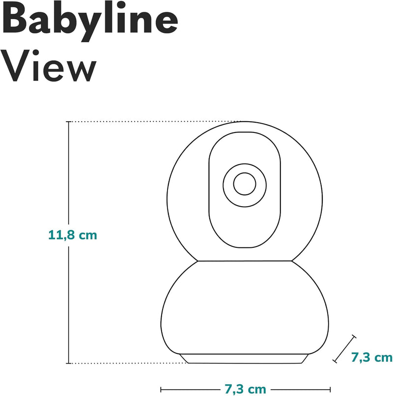 Lionelo Babyline View Schwenkbare Überwachungskamera 330° App-gesteuertes elektronisches Babyphone Z