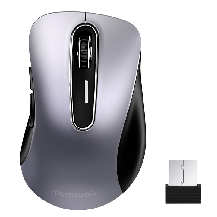 memzuoix Kabellose Maus 2.4GHz, Tragbare Optische Wireless Maus 1400 DPI mit Mini-USB-Empfänger, 5 T