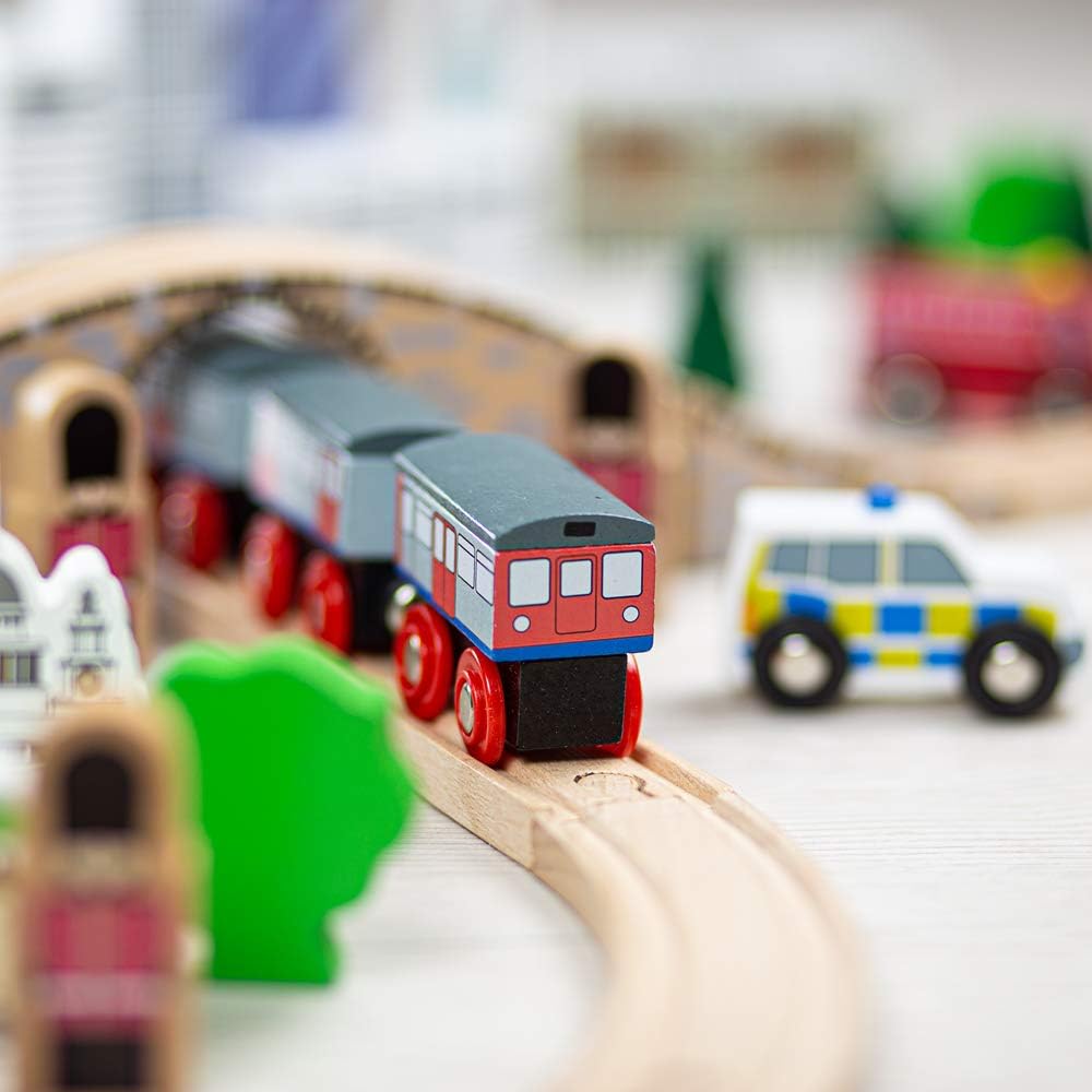 Tidlo Wooden City of London Figure of Eight Train Set