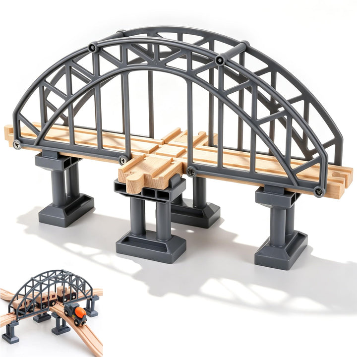 Holzeisenbahn Zubehör, Holzschienen Eisenbahn Brücke, Kreuzen Holz Eisenbahn Brücken, Kompatibel mit