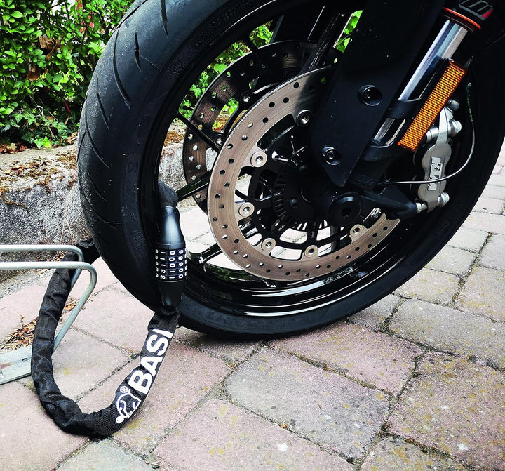 BASI | Fahrradschloss | Panzergliederschloss mit Logo | hohe Sicherheit | verriegelbar mit Zahlensch