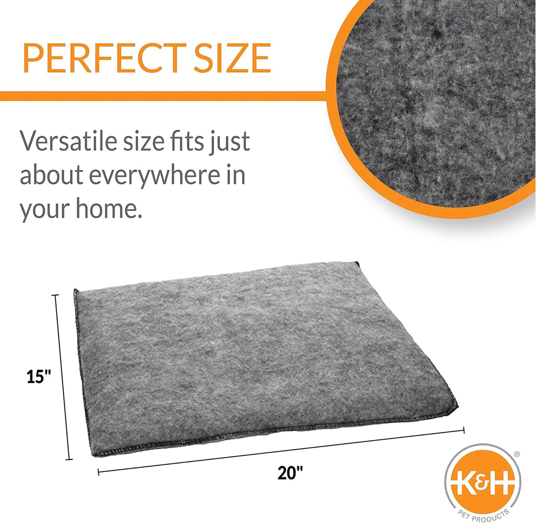 K&H PET PRODUCTS Amazin' Kitty Pad, ungeheizt, 38,1 x 50,8 cm, Grau, 2 Stück 2 Pack unbeheizt, 2 Pac