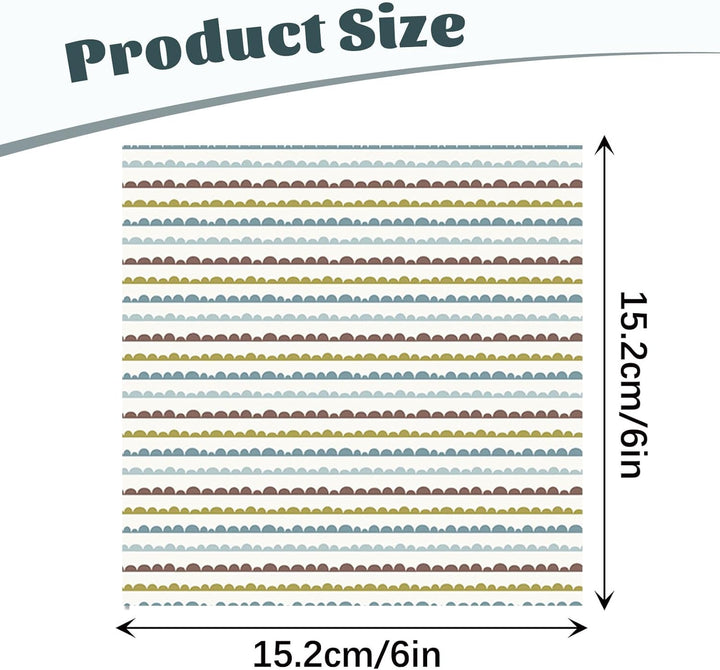 Scrapbook Papier 48 Blat Boho Motivpapier, 15,2 x 15,2 cm Einseitiges Muster Bastelpapier Vintage De