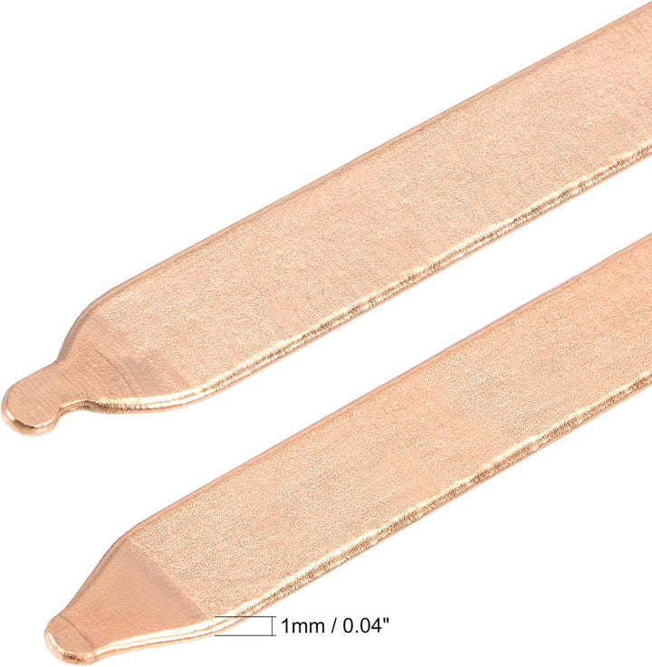 sourcing map Flaches Kupfer Heatpipe zum Kühlen von Laptop CPU GPU Kühlkörper 100 mm x 9 mm x 1 mm
