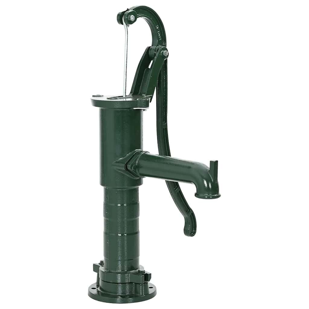 vidaXL Schwengelpumpe Gusseisen Grün Handpumpe Handschwengelpumpe Gartenpumpe