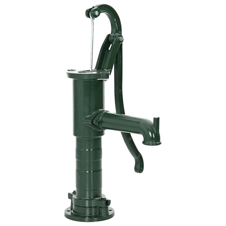 vidaXL Schwengelpumpe Gusseisen Grün Handpumpe Handschwengelpumpe Gartenpumpe