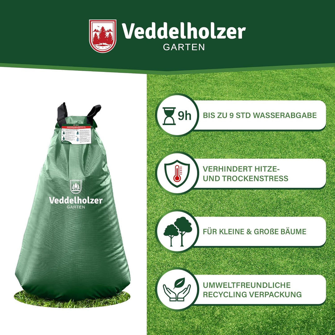 Veddelholzer 8 x 75 l Baumbewässerungssack mit Reissverschluss kombinierbar. Diebstahlschutz und Sch