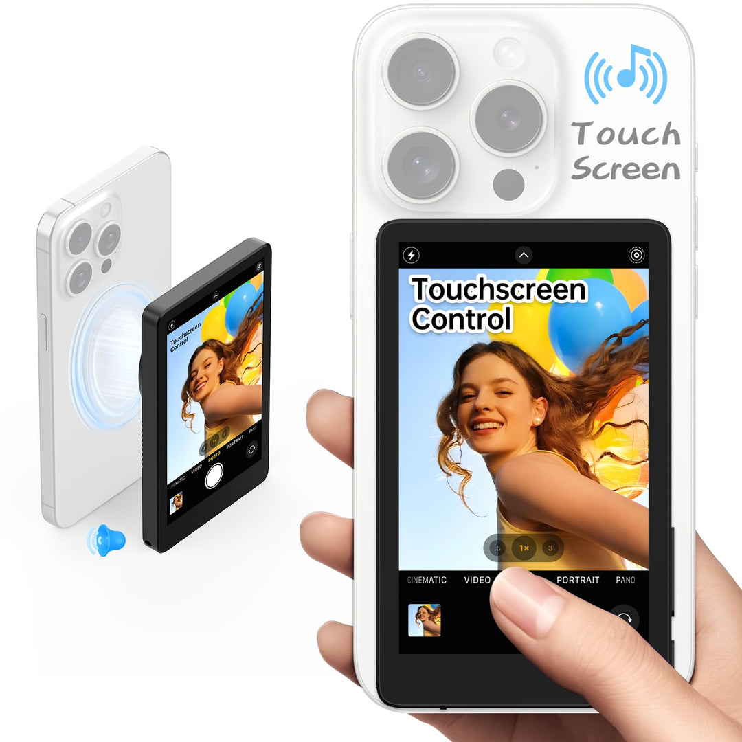 Rottogoon Selfie-Monitor Touchscreen für iPhone 7-16, 4 Zoll 4 K 30 fps, magnetischer Rückkamera-Mon