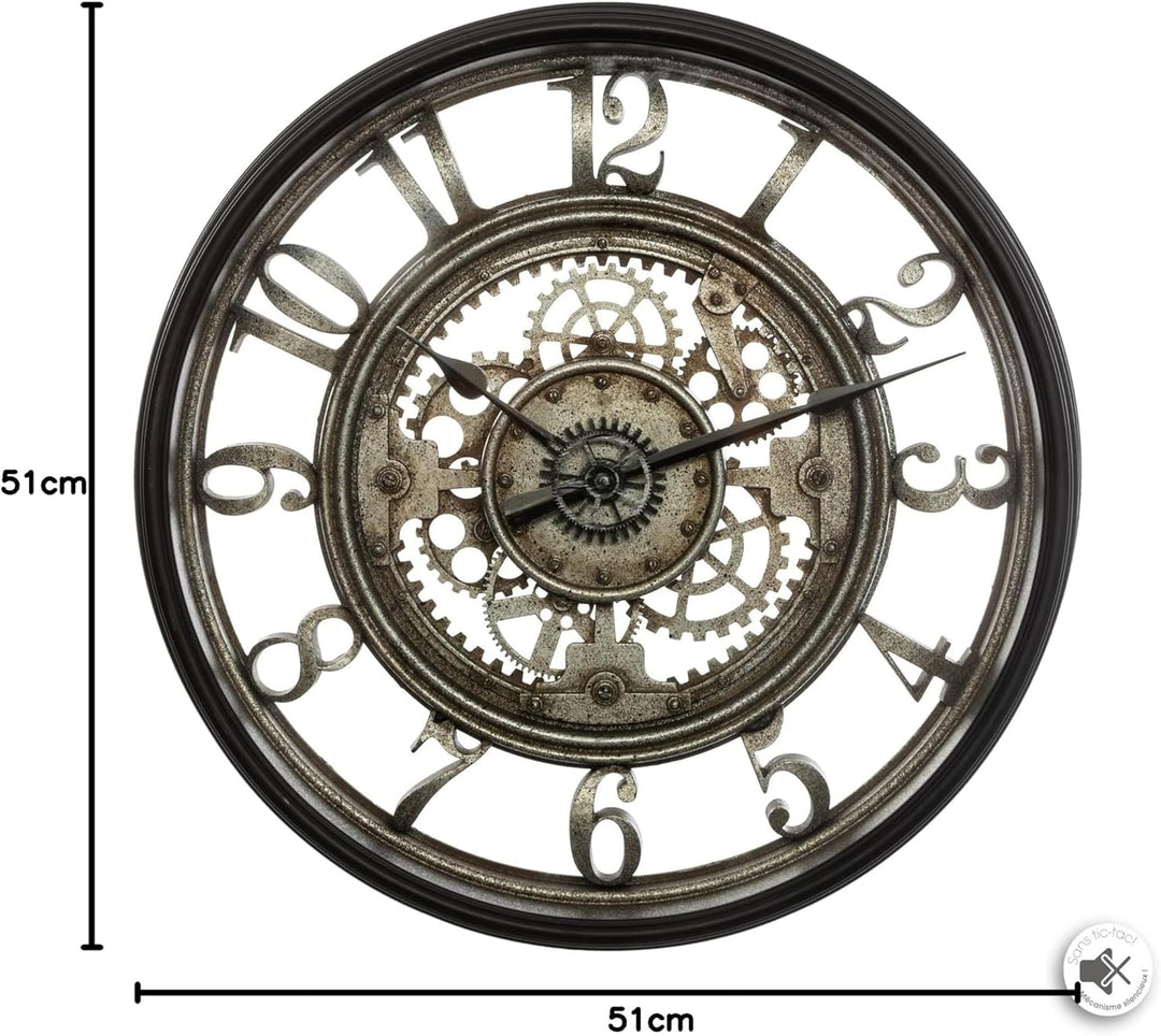 Wanduhr mit Mechanismus, D51 cm – Atmosphera Designer Innen