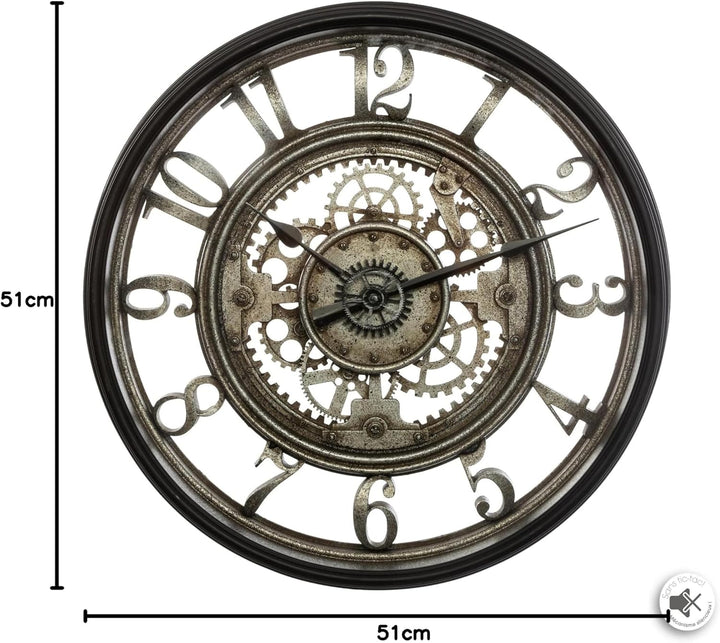 Wanduhr mit Mechanismus, D51 cm – Atmosphera Designer Innen
