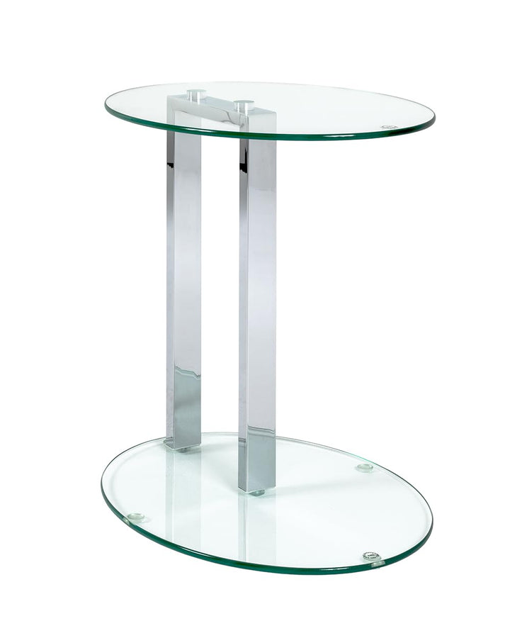 HAKU Möbel Beistelltisch, Metall, chrom, B 45 x T 35 x H 50 cm 45 x 35 x 50 cm Modern, 45 x 35 x 50