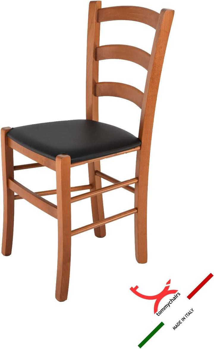 Tommychairs - Stuhl VENICE für Küche und Esszimmer, robuste Struktur aus lackiertem Buchenholz im Fa