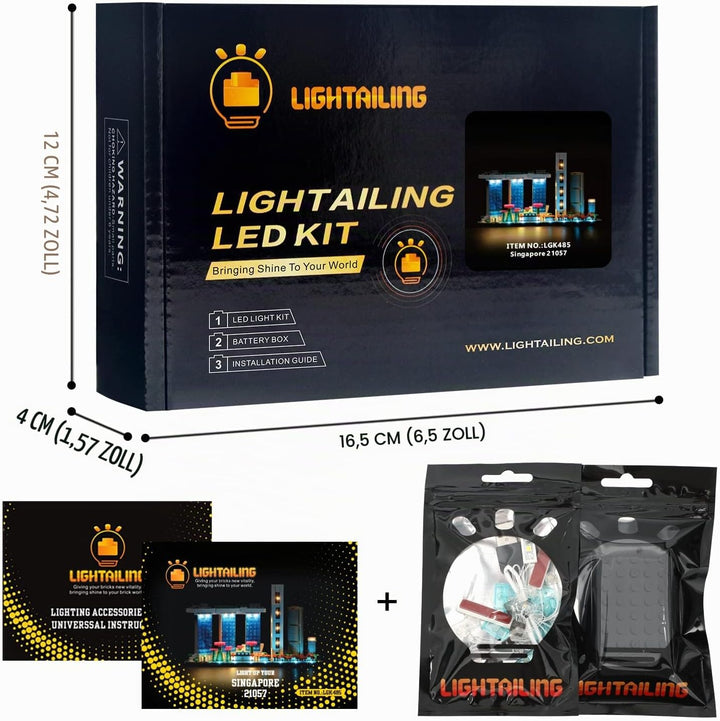 LIGHTAILING Licht-Set Für Lego 21057 Architecture Singapore Bausteinen Modell - Modell Set Nicht Ent