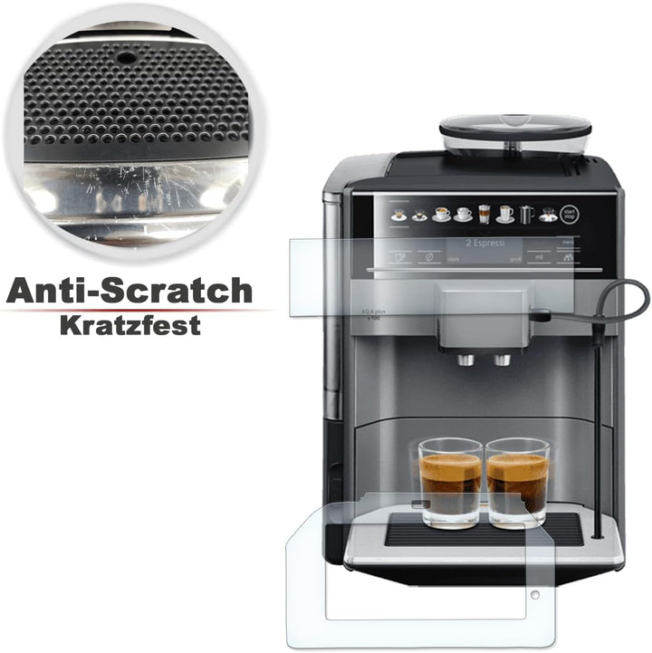 Abtrobfblech Kratzschutz Folie und Display Schutzfolie geeignet für Siemens EQ.6 Plus S700 Set Sieme