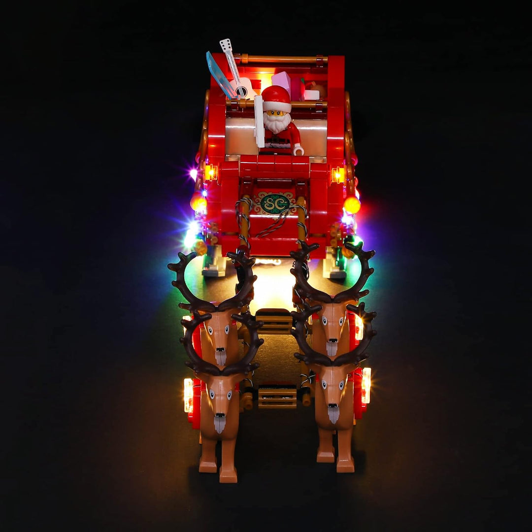BRIKSMAX Led Beleuchtungsset für Lego Schlitten des Weihnachtsmanns - Compatible with Lego 40499 Bau