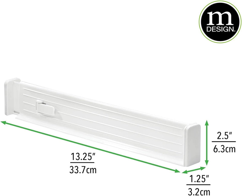 mDesign 8er-Set verstellbarer Schubladeneinsatz – praktischer Schubladen Organizer für Schrank und K