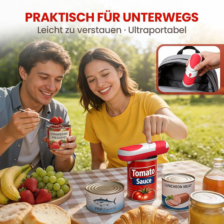 Dosenöffner Elektrisch Rot-weiss, Rot-weiss