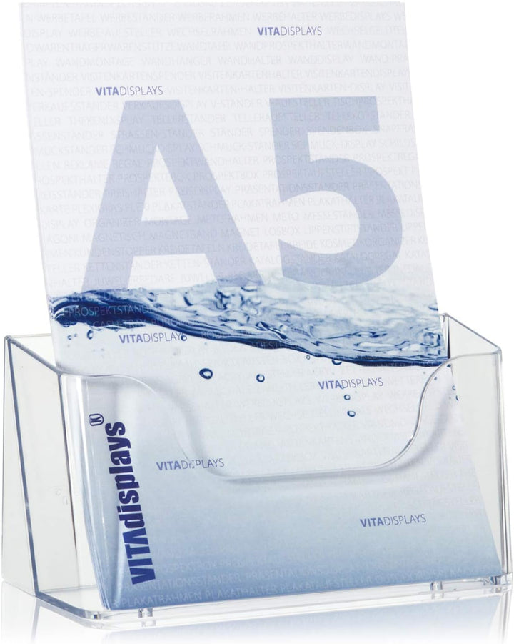 VITAdisplays 10 Stück Tisch-Prospektständer Flyerständer, Prospekthalter von VITAdisplays (transpare