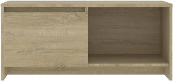 homiuse TV Board Sonoma-Eiche 90x35x40 cm Holzwerkstoff Fernsehschrank Fernsehtisch TV Lowboard TV K