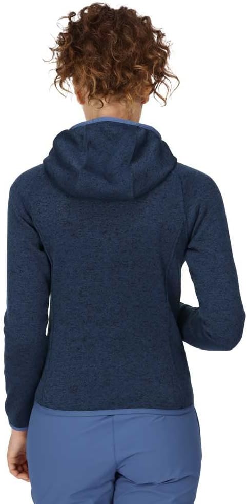 Regatta Damen Newhill Strickfkleecejacke mit Kapuze RWA597 36 dunkelblau