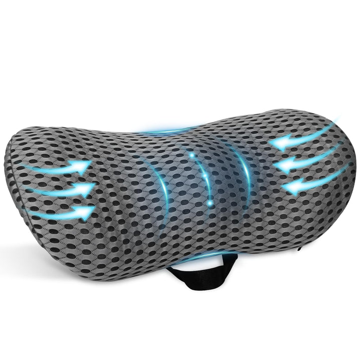 Memory Foam Lendenkissen,Ergonomisches Rückenkissen,Lendenwirbelkissen mit atmaksaktivem Bezug &amp; ver