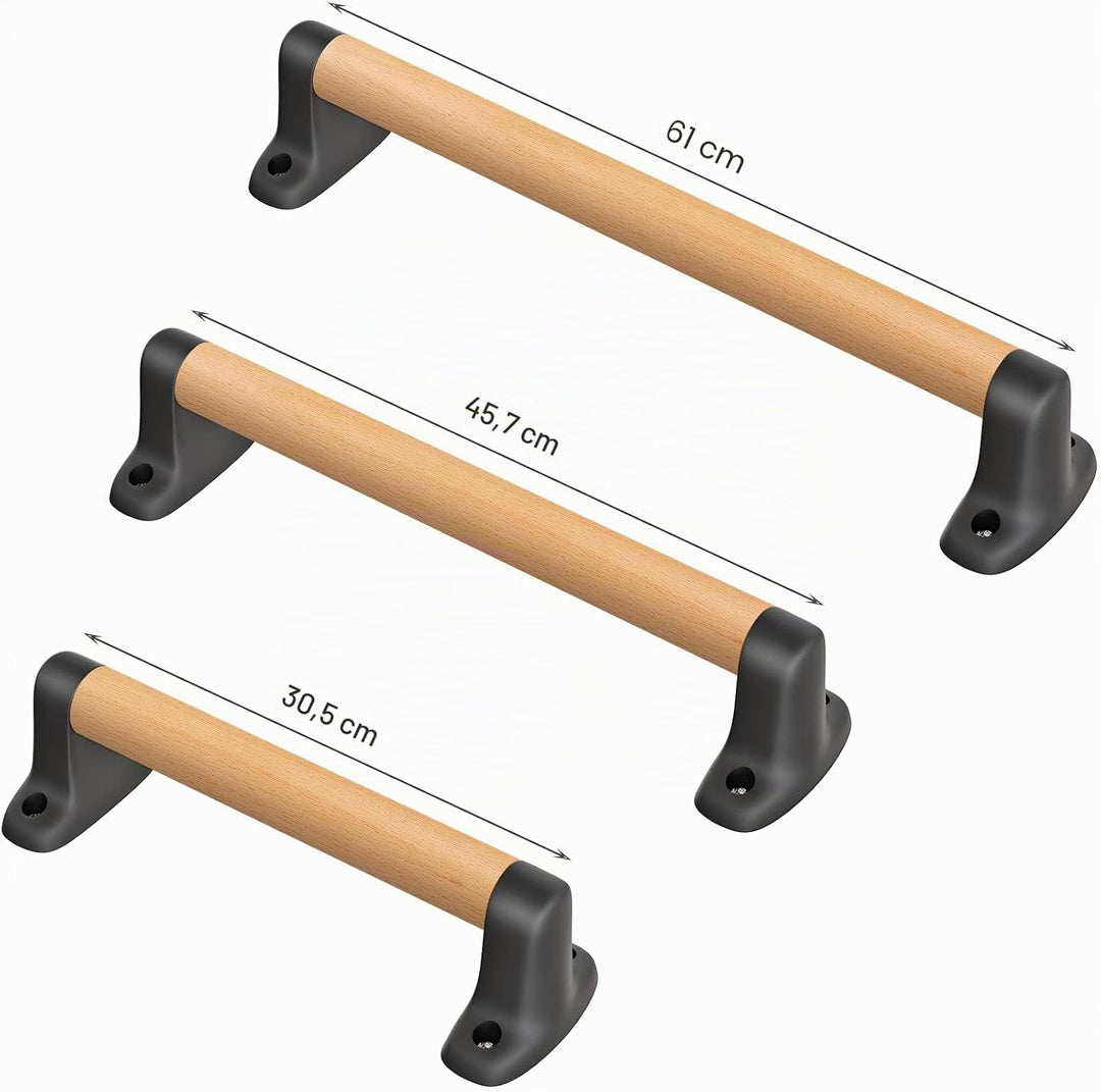 SELEWARE Handlauf Holz Innen Treppenhandlauf - 30.5cm Handläufe Schwarz Holzhandlauf Rund Treppengel