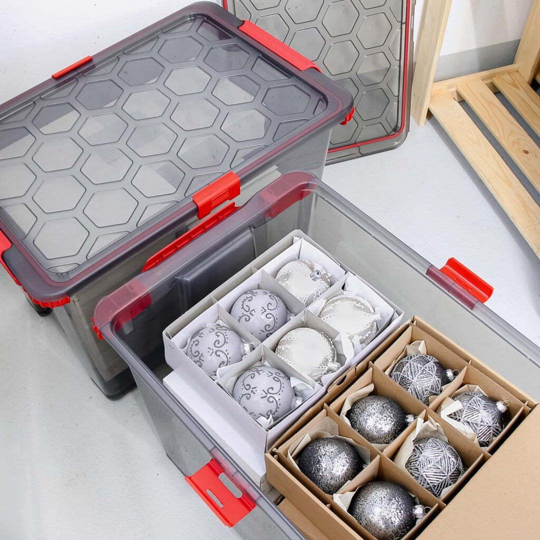 Rotho Evo Total Protection 3er-Set Aufbewahrungsbox 65l mit Deckel, lebensmittelechter Kunststoff (P