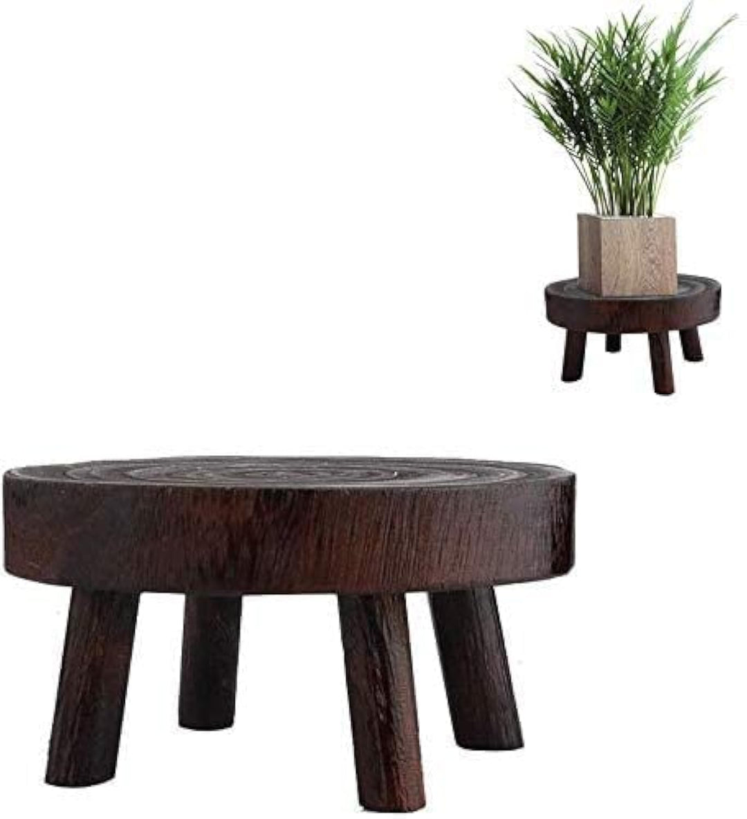 FIYSON Holz-Topfpflanzenständer Blumentopfhalter Holz Schemel Sukkulenten Ausstellungsständer Deko B