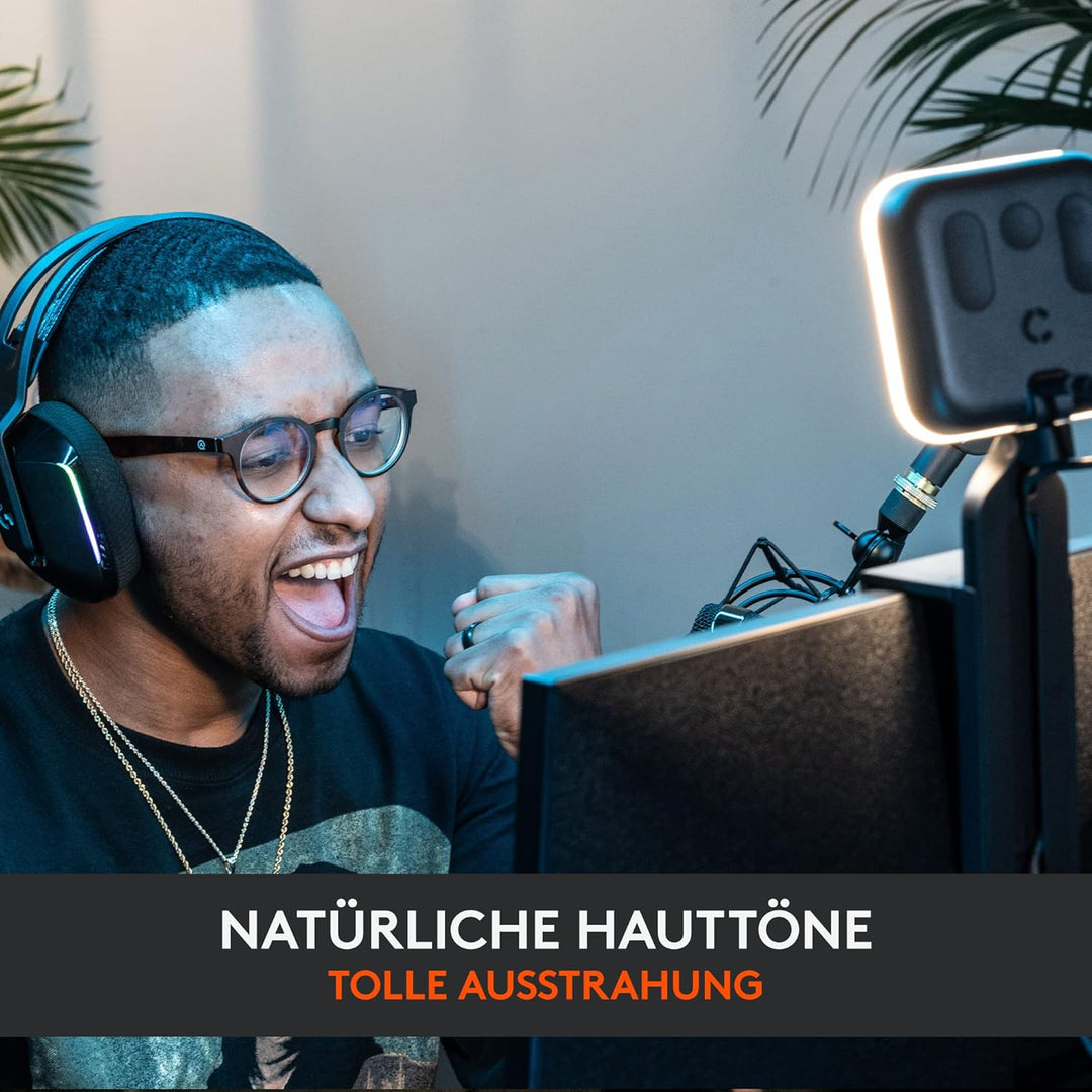 Logitech HD Webcam C270 + Litra Glow Premium Streaming Light with TrueSoft - Grey Grau C270 + Litra