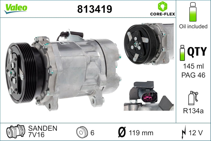 Valeo Kompressor Klimaanlage 813419