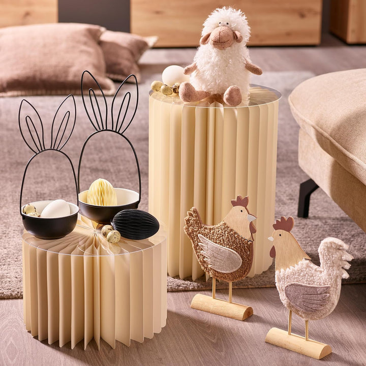 Faltbare Papiersäule - Dekosäule - Vielseitig Einsetzbar als Beistelltisch, Sockel oder Blumenhocker