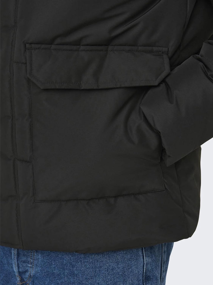 ONLY & SONS Male Daunenjacke ONSCARL Daunenjacke, Schwarz